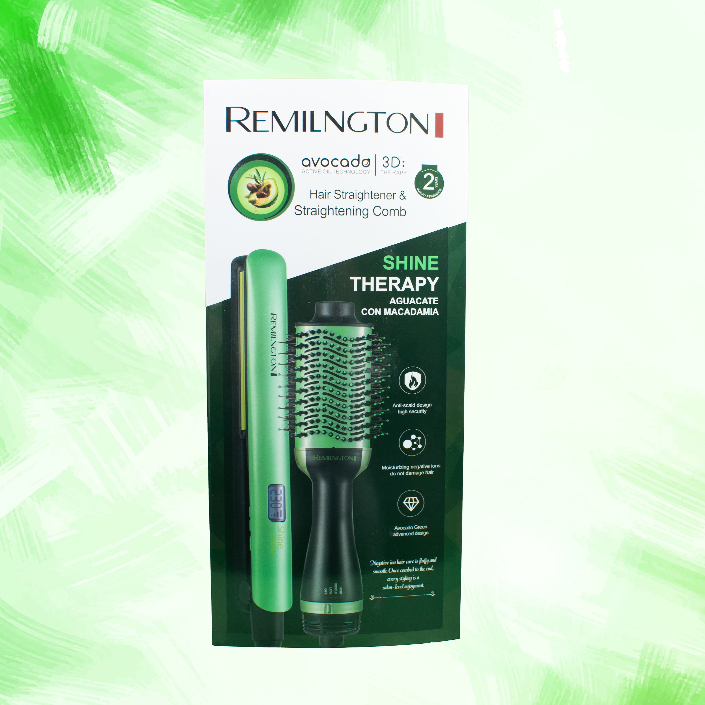 Miniatura 3 de Combo Plancha y Cepillo Secador Aguacate